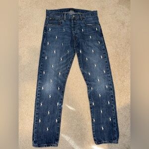 Polo by Ralph Lauren Sullivan Slim All Over Logo Jeans